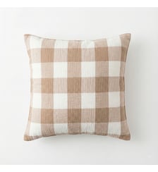 Housse de coussin en gaze de coton, SIMPLEMENT GAUFRÉ Blanc Cerise