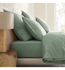 Taie d'oreiller en satin de coton lavé 200 fils AM.PM