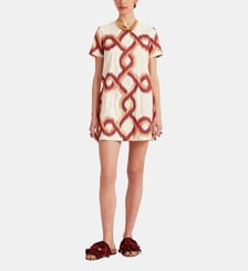 Robe Mini Swing Tackle Jacquard Bordeaux La DoubleJ