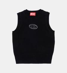Gilet en maille avec logo Diesel Kids