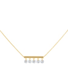Collier PAMPILLES - 5 diamants, poids total 0,50ct approx.  - Or jaune 750‰ La Brune & La Blonde