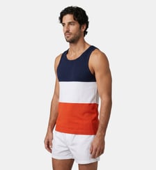 Débardeur en coton côtelé tricolore Ron Dorff