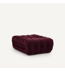 Repose-pieds modulable, capitonné, en velours AM.PM