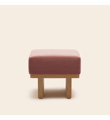 Tabouret ANCA  Bois et velours lumineux Madura