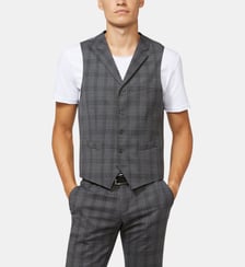 Gilet de costume à carreaux Nuru Digel