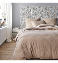Parure de lit unie en gaze de coton, taies carrées, TENDRESSE Essix