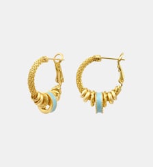 Boucles d'oreilles créoles   doré à l'or fin - Alicudi Satellite