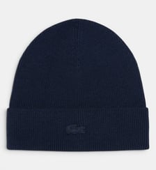 Bonnet laine revers côtelé Lacoste