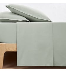 Drap plat uni en percale de coton bio Scenario La Redoute Interieurs