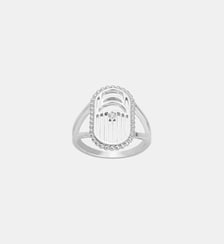 Chevalière Chance | Le scarabée en Argent avec diamant blanc La Garçonne Diamant