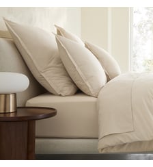 Taie d'oreiller en percale de coton lavé 120 fils AM.PM
