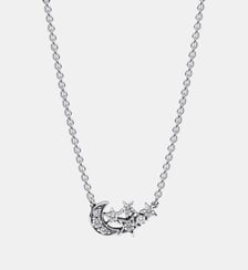 Collier Lune & Étoile Scintillantes Pandora