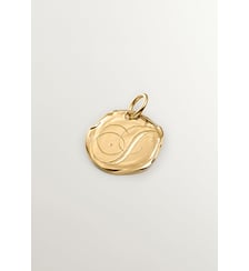 Charme argenté artisanal 925 doré 18K avec initiale I Aristocrazy