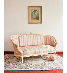 Banquette style Louis XVI en bois Martine N°164 - Produit chiné Debongout