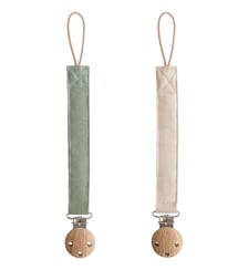 Lot de 2 attaches-sucettes en lin Mushie