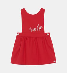 Robe - Cerise broderies fleurs Tartine Et Chocolat
