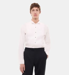 Chemise col cassé en twill de coton Fursac