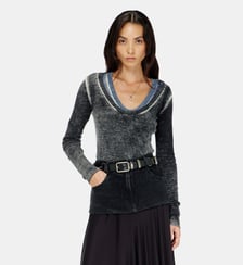 Pull en laine avec imprimé inversé Diesel