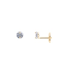 Puces d'oreilles 360° - 2 diamants, poids total 0,60ct approx. - Or jaune 750‰ La Brune & La Blonde