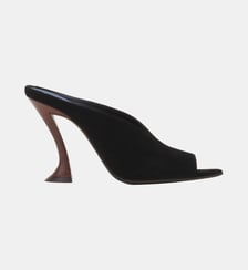 Mule Midnight Step En Suede Lanvin