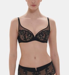 Soutien-gorge avec armatures décolleté plongeant - Noir Simone Pérèle