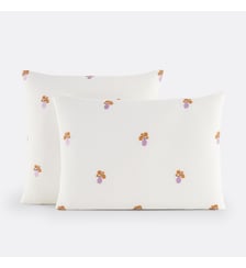Taie d'oreiller coton vintage brodé La Redoute Interieurs