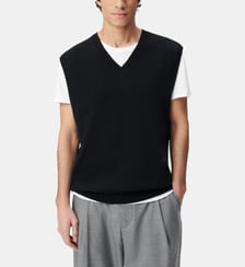 Pull sans manches tricot Ikks