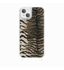 Coque de téléphone glossy zèbre gris avec anneaux pour iPhone 13 La Coque Française