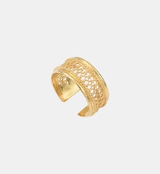 Bague ajustable chic  en métal ajouré  doré à l'or fin - Noor Satellite