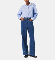 Jean large à strass Maje