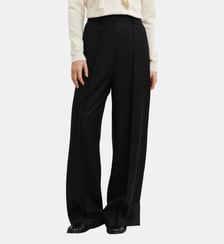 Pantalon droit à nervure en laine et cachemire Bompard