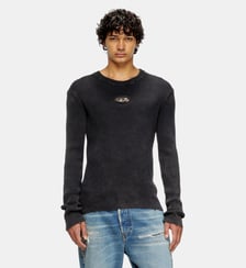 Pull effet vieilli avec logo cut-out Diesel