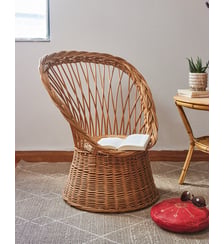 Fauteuil en osier Ernest N°1025- Produit chiné Debongout