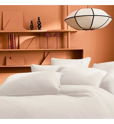Lot de 2 taies gaze de coton lavé uni beige Malia lin Garnier Thiebaut
