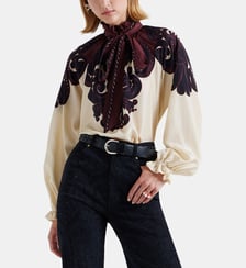 Blouse Cerere Gattopardo Placée Black La DoubleJ