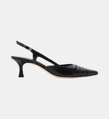 Salem - Slingback En Cuir Nappa Noir Parallèle