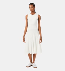 Robe côtelée coton mélangé à plis Lacoste