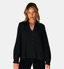 Blouse manches longues col v uni BOWEN La Petite Etoile
