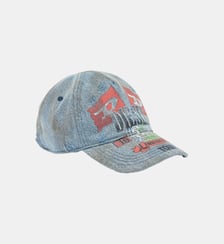 Casquette en denim avec graphismes de concert Diesel