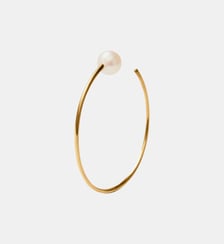 Boucle d’oreille simple en argent 925 plaqué or 18K avec perle Aristocrazy