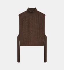 Plastron long à torsades en cachemire Bompard