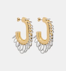 Boucles d'oreilles Punk XL Link bicolore or et argent Rabanne