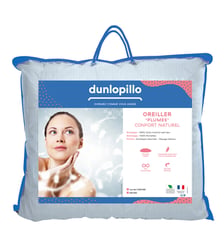 Lot de 2 oreillers Plumes Fermes - 100% plumettes Dunlopillo