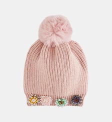 Bonnet en maille avec pompon MAELOU Wild