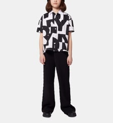 Pantalon large effet gaufré DKNY