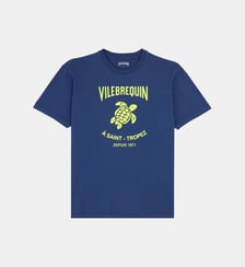 T-shirt en coton imprimé logo tortue Vilebrequin