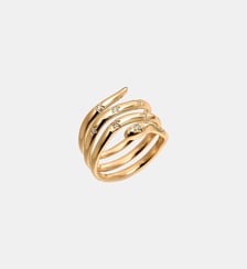 Triple bague en argent 925 doré 18K en forme de serpent Aristocrazy