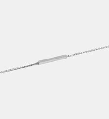 Bracelet Anagramme godronnée sur chaine. JEM