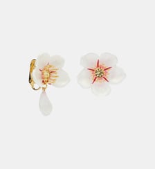 Boucle d'oreilles fleur blanche de cerisier Les Néréides