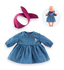 Robe en Jean Manches Longues & Foulard Petit Explorateur pour poupon 42 cm Corolle